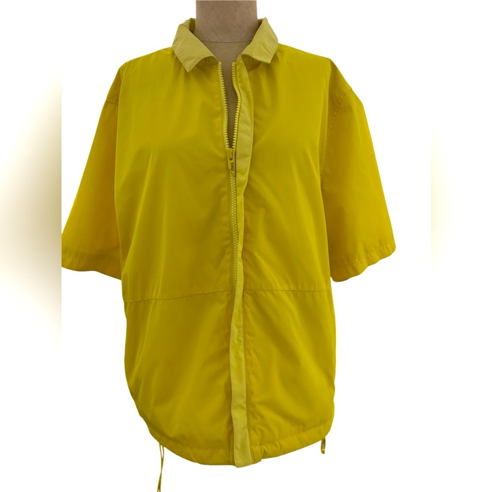 Zara Rhuigi  Windbreaker shirt jacket size M yellow short sleeves